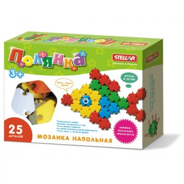 Мозаика d 60мм полянка Рыбка 25 деталей 01047 Стеллар Мозаика d 60мм полянка Рыбка 25 деталей 01047 Стеллар