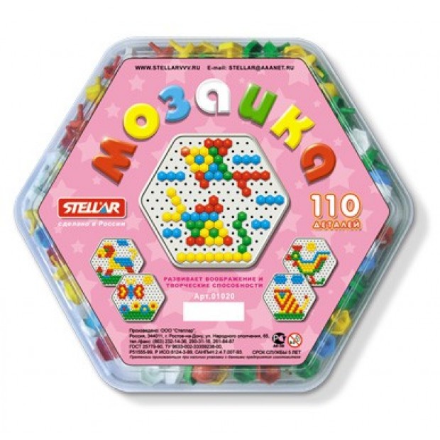 Мозаика d 13мм 110 деталей 01034 Стеллар