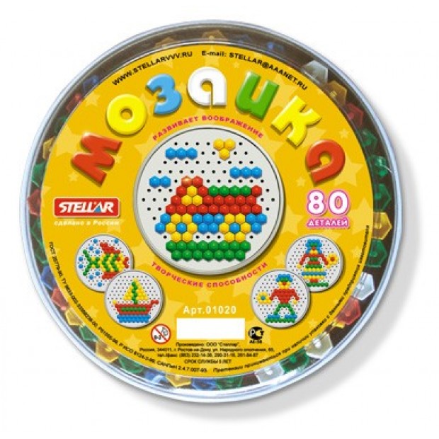 Мозаика d 13мм 80 деталей 01033 Стеллар Мозаика d 13мм 80 деталей 01033 Стеллар