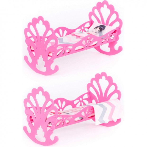 Кроватка-качалка сборная с бумажной куклой и постельным бельём (в пакете) 69801 Кроватка-качалка сборная с бумажной куклой и постельным бельём (в пакете) 69801