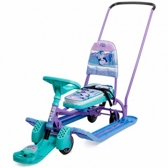 Снегокат Тимка спорт 6 ТС6/П с пингвинятами мех-м выдвижных шасси с толкателем/Ника/ Снегокат Тимка спорт 6 ТС6/П с пингвинятами мех-м выдвижных шасси с толкателем/Ника/