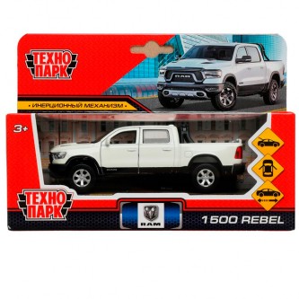 Модель RAM1500-13-WH DODGE RAM 1500 REBEL 13 см Технопарк в коробке /72/