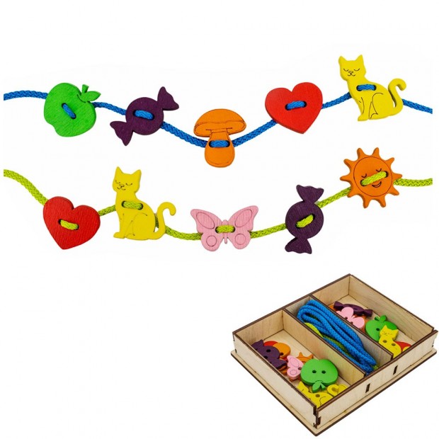 Деревянная Шнуровка Пуговки для девочек Деревянная Шнуровка Пуговки для девочек