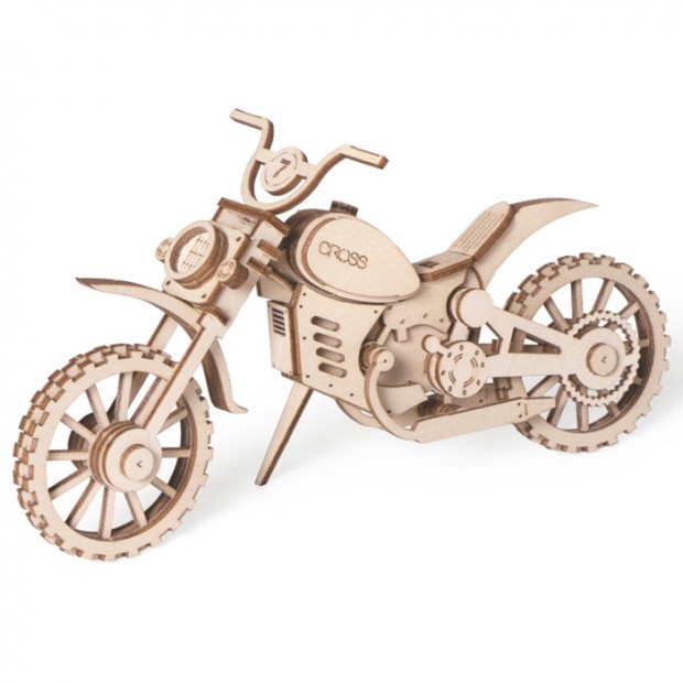 Деревянный Конструктор 3D Мотоцикл Кросс МЦ-4 Деревянный Конструктор 3D Мотоцикл Кросс МЦ-4