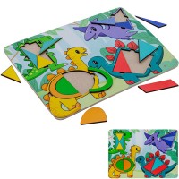 Деревянная Головоломка для малышей Динозавры ОА-00000119