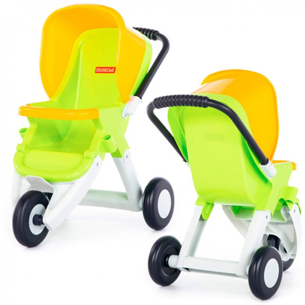 Коляска для кукол прогулочная Anita 3-х колёсная зеленая в пакете 95213 Коляска для кукол прогулочная Anita 3-х колёсная зеленая в пакете 95213