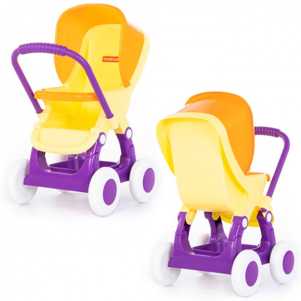 Коляска для кукол прогулочная Anita 4-х колёснаяжёлтая в пакете 95237 Коляска для кукол прогулочная Anita 4-х колёснаяжёлтая в пакете 95237