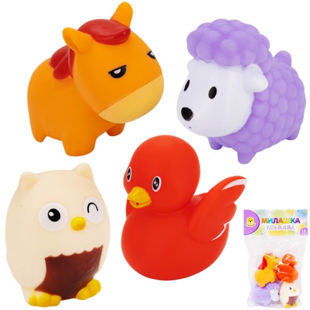Набор резиновых игрушек для ванны Levatoys 100-CYSDK в пакете