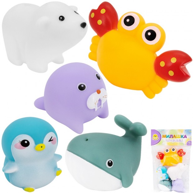 Набор резиновых игрушек для ванны Levatoys YSDK100-A5 в пакете. Набор резиновых игрушек для ванны Levatoys YSDK100-A5 в пакете.