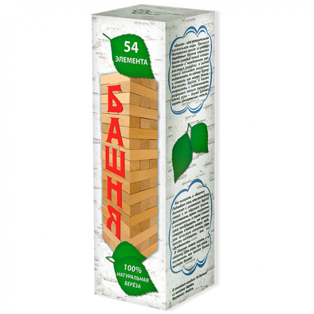 Игра Джанга Башня 54 дет. (массив березы) 8579/20/ Игра Джанга Башня 54 дет. (массив березы) 8579/20/