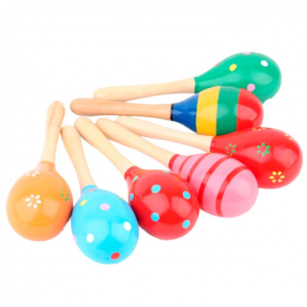 Деревянный музыкальный инструмент Маракас 20х6,5 см