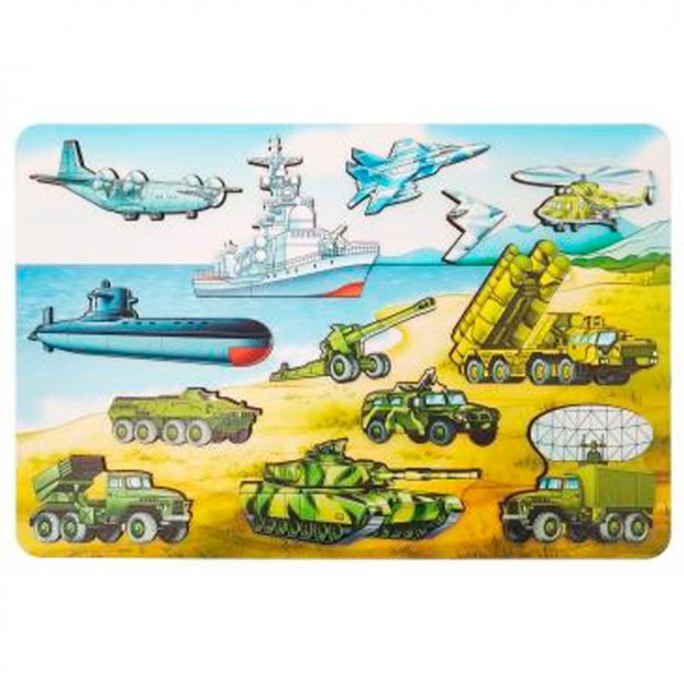 Деревянная рамка вкладыш Военная техника 8535 Деревянная рамка вкладыш Военная техника 8535