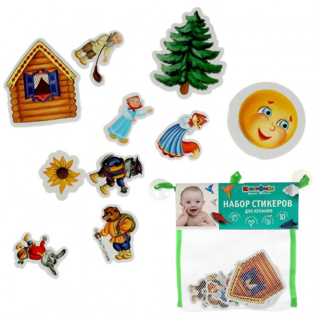 Набор для ванны Набор стикеров ЕВА.Колобок STICK69334 Набор для ванны Набор стикеров ЕВА.Колобок STICK69334