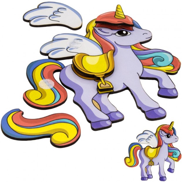 Деревянный конструктор на липучках Единорог ОА-00000164 /Арбо/ Деревянный конструктор на липучках Единорог ОА-00000164 /Арбо/