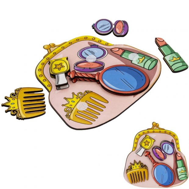 Деревянный конструктор на липучках Косметичка ОА-00000166 /Арбо/ Деревянный конструктор на липучках Косметичка ОА-00000166 /Арбо/