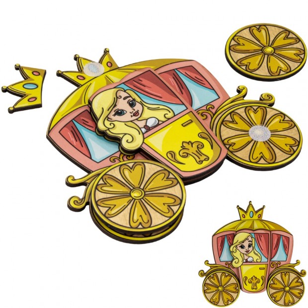 Деревянный конструктор на липучках Карета принцессы ОА-00000169 /Арбо/ Деревянный конструктор на липучках Карета принцессы ОА-00000169 /Арбо/