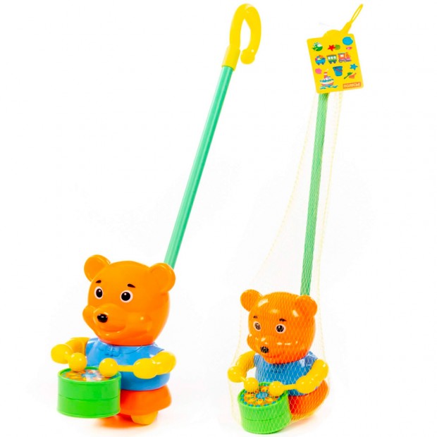 Каталка Медвежонок с ручкой 96654 П-Е/12/ Каталка Медвежонок с ручкой 96654 П-Е/12/