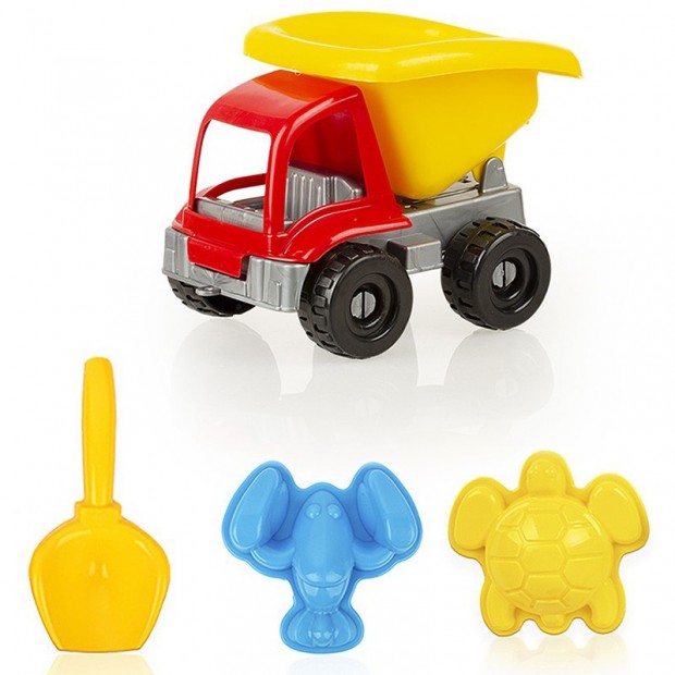 Песочный набор Дорожный в рюкзаке 2 формочки, совок, машинка Песочный набор Дорожный в рюкзаке 2 формочки, совок, машинка