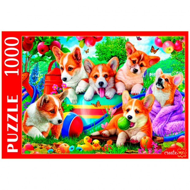 Пазл 1000 ЩЕНКИ КОРГИ В САДУ Ф1000-0757 Пазл 1000 ЩЕНКИ КОРГИ В САДУ Ф1000-0757