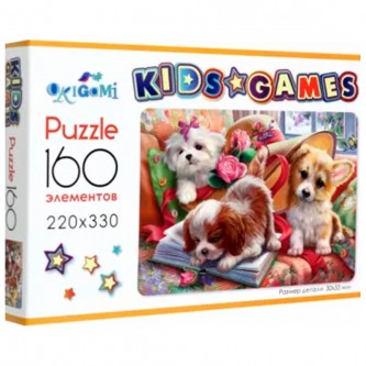 Пазл 160 Kids Games. Корги 07864