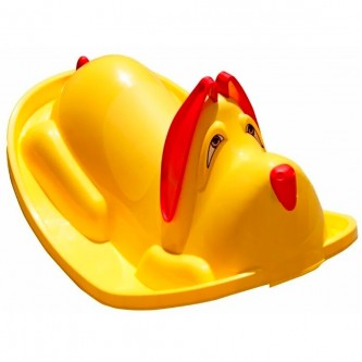 Качалка Собачка желтая Пл-С106 Качалка Собачка желтая Пл-С106