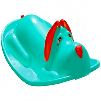 Качалка Собачка бирюзовая Пл-С106 Качалка Собачка бирюзовая Пл-С106