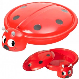 Песочница-бассеин Божья коровка с крышкой красная Песочница-бассеин Божья коровка с крышкой красная