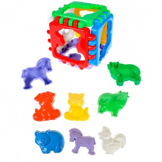 Логическая игрушка Куб средний Любимая ферма И-9086 Логическая игрушка Куб средний Любимая ферма И-9086
