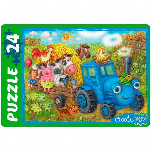 Пазл 24 Макси Веселый трактор №7 УК24-4976 Пазл 24 Макси Веселый трактор №7 УК24-4976