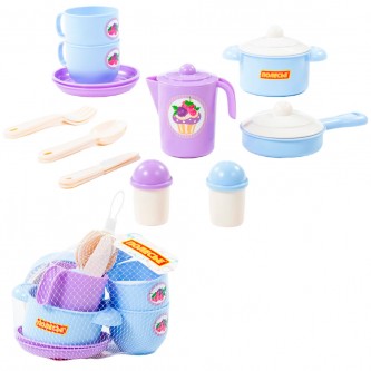 Набор посуды Хозяюшка на 2 персоны (V1) 18 элементов в сетке 80110 П-Е /14/ Набор посуды Хозяюшка на 2 персоны (V1) 18 элементов в сетке 80110 П-Е /14/