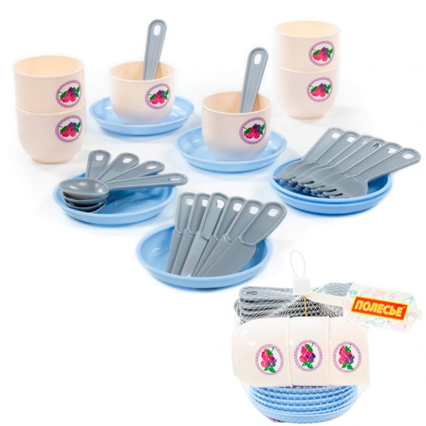 Набор посуды Минутка на 6 персон (V2) 30 элементов в сетке 80271 Набор посуды Минутка на 6 персон (V2) 30 элементов в сетке 80271