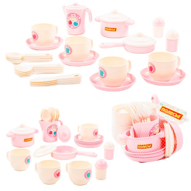 Набор посуды Хозяюшка на 4 персоны (V6) 28 элементов в сеточке 80141