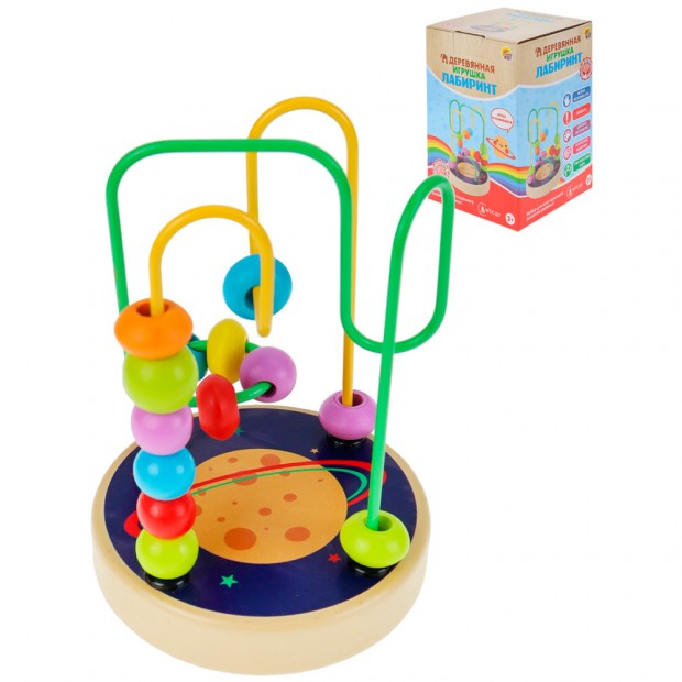 Деревянный Лабиринт Серпантин Планета ИД-3153 Деревянный Лабиринт Серпантин Планета ИД-3153