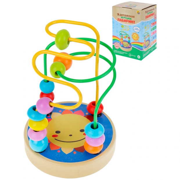 Деревянный Лабиринт Серпантин Солнце ИД-3159 Деревянный Лабиринт Серпантин Солнце ИД-3159