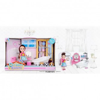 Кукла малышка в ванной комнате в коробке Кукла малышка в ванной комнате в коробке