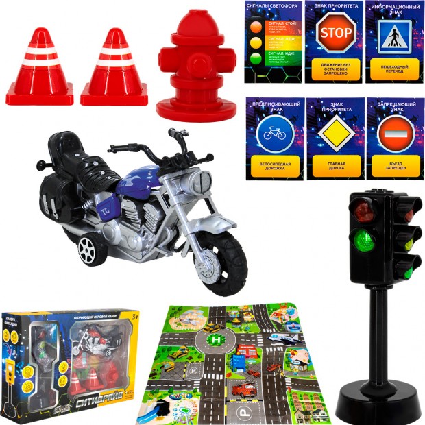 Набор машин Young Racer со светофором микс в коробке, FCJ0908225 Набор машин Young Racer со светофором микс в коробке, FCJ0908225