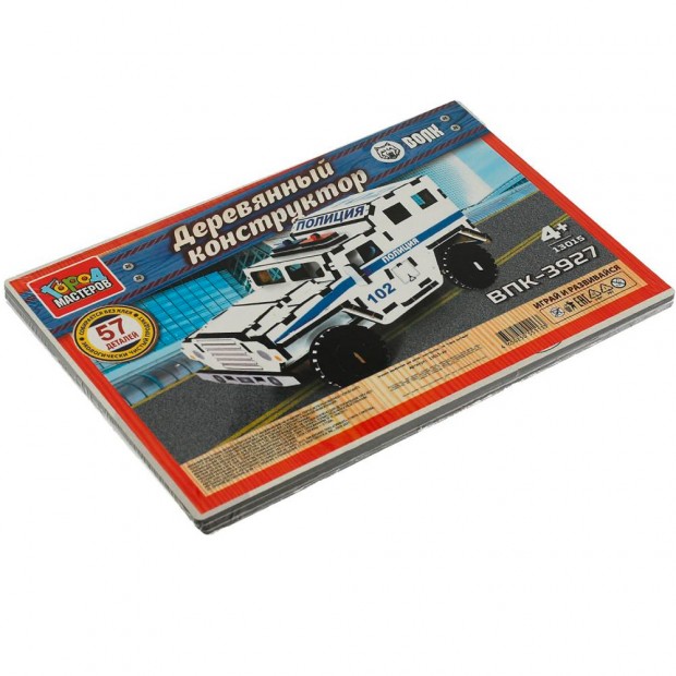 Город мастеров 13015-AV БРОНЕМАШИНА волк ПОЛИЦИЯ, 57 дет. дер. Город мастеров 13015-AV БРОНЕМАШИНА волк ПОЛИЦИЯ, 57 дет. дер.