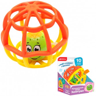 Музыкальный мячик хохотуша Оранжево-желтый 4630027294555 Музыкальный мячик хохотуша Оранжево-желтый 4630027294555