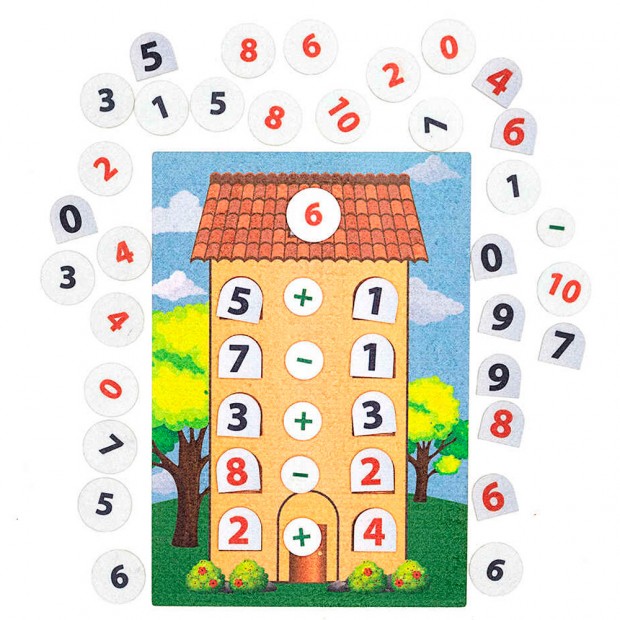 Игра Состав числа дом фетр LIP1274 Игра Состав числа дом фетр LIP1274