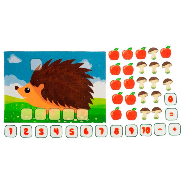 Игра Ежик состав числа фетр LIP1223 Игра Ежик состав числа фетр LIP1223