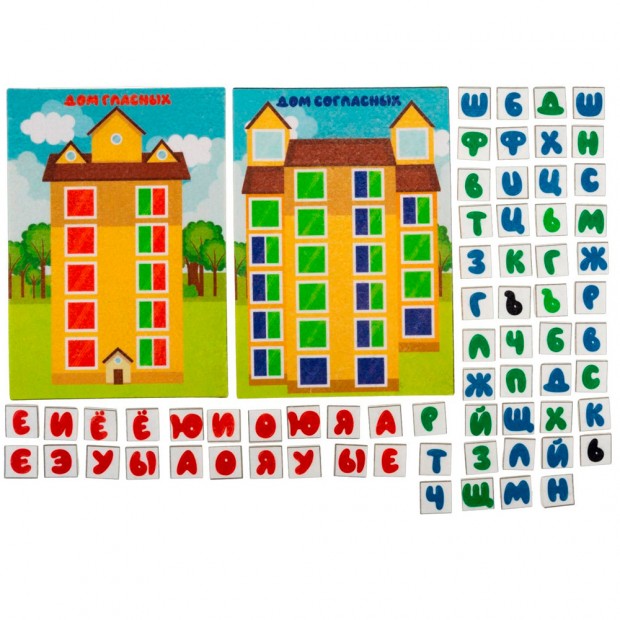 Игра Дома для букв фетр LIP1228 Игра Дома для букв фетр LIP1228