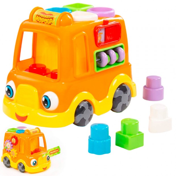 Игрушка развивающая "Оранжевая корова" "Волшебный фургон" (в сеточке) 48049 Игрушка развивающая "Оранжевая корова" "Волшебный фургон" (в сеточке) 48049