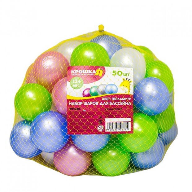 Шары для сухого бассейна 50шт перламутр 7,5см Шары для сухого бассейна 50шт перламутр 7,5см