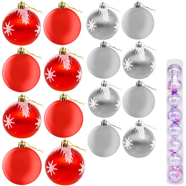 Елочный набор Шары 7см, 8 шт EL-885915-7 цв. в асс. Елочный набор Шары 7см, 8 шт EL-885915-7 цв. в асс.