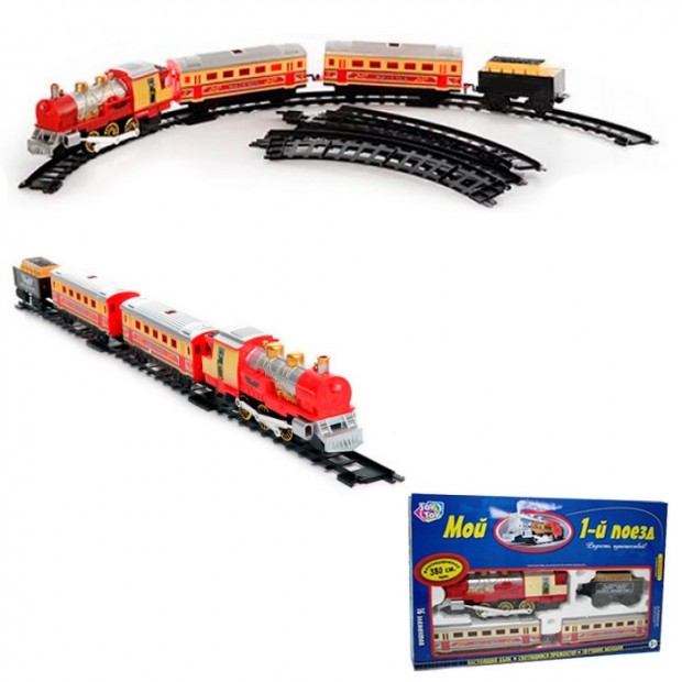 Ж/д на бат. 0615 Мой первый поезд 16 элем. в кор. Ж/д на бат. 0615 Мой первый поезд 16 элем. в кор.