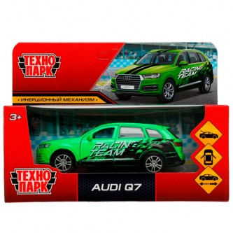 Модель AUDI Q7 СПОРТ длина 12 см зеленый Технопарк в коробке