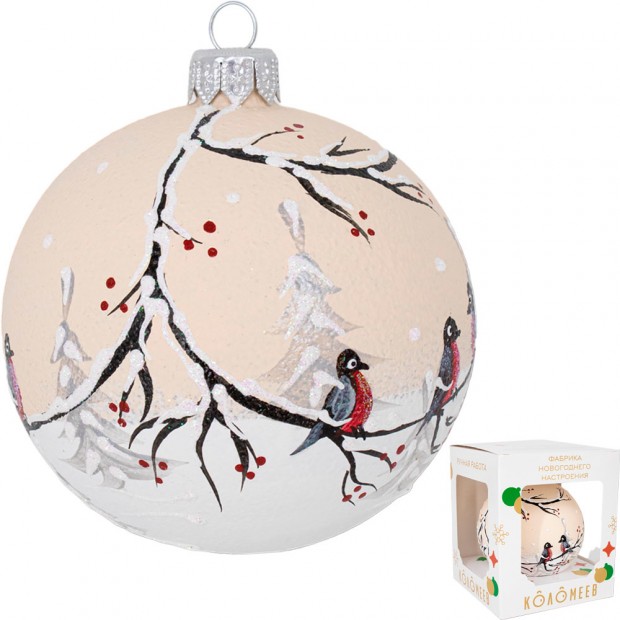 Шар 80мм Снегири КУ-80-224257 Шар 80мм Снегири КУ-80-224257