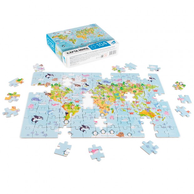 Пазл 104 Карта мира RI1003 Пазл 104 Карта мира RI1003