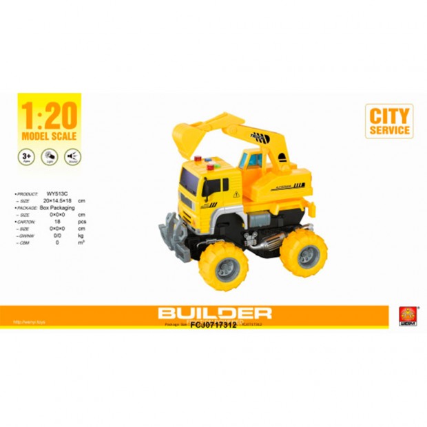 Машина на батарейках FCJ0717312 свет, звук в коробке Машина на батарейках FCJ0717312 свет, звук в коробке