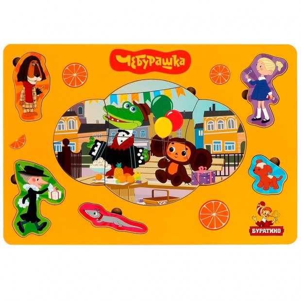 Деревянная Вкладыш без ручек Чебурашка СОЮЗМУЛЬТФИЛЬМ 28*19 см Буратино Деревянная Вкладыш без ручек Чебурашка СОЮЗМУЛЬТФИЛЬМ 28*19 см Буратино